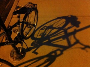 bike and shadow