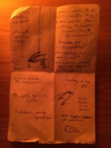 DanaMajor notes on paper